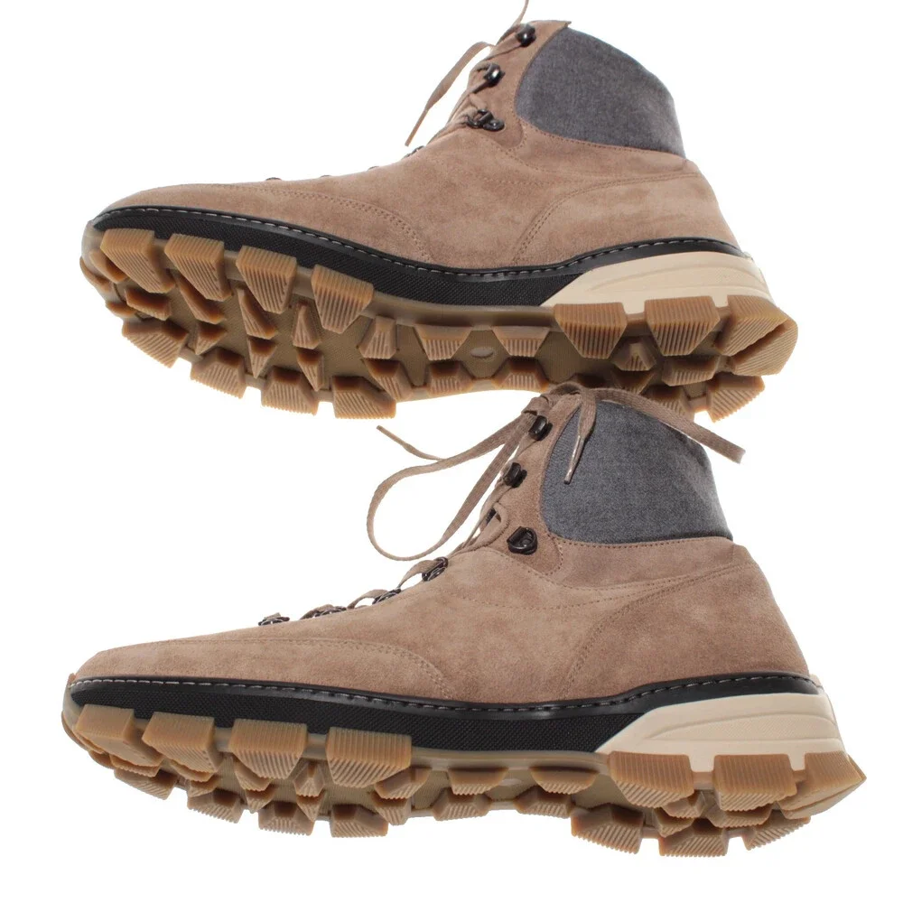 Di Bianco NWB Lace Up Boots Size 11 in Brown Suede Made in Italy